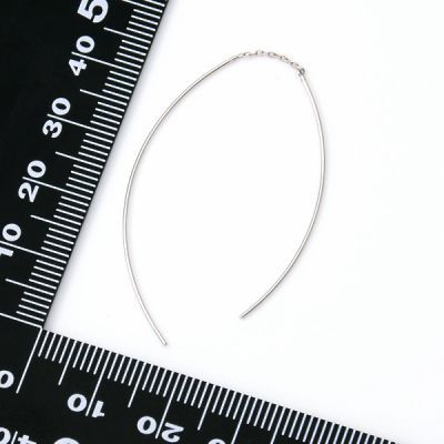 ホワイトゴールドアメリカンピアス