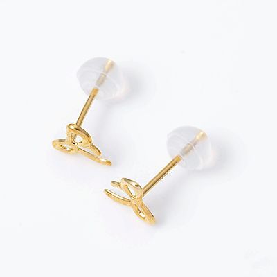 イエローゴールドスタッドピアス