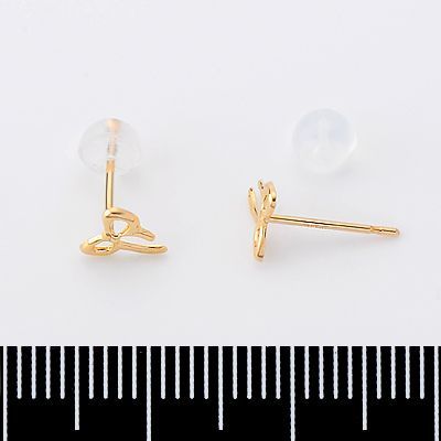 イエローゴールドスタッドピアス