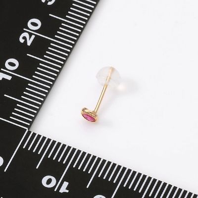 イエローゴールドスタッドピアス