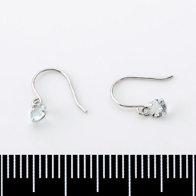 ホワイトゴールドフックピアス