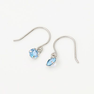 ホワイトゴールドフックピアス