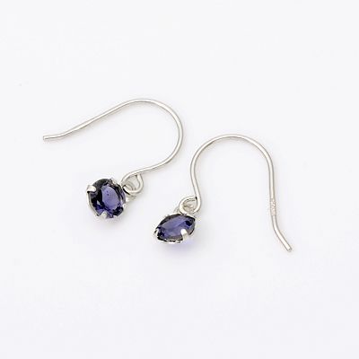 ホワイトゴールドフックピアス