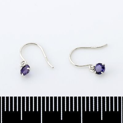 ホワイトゴールドフックピアス