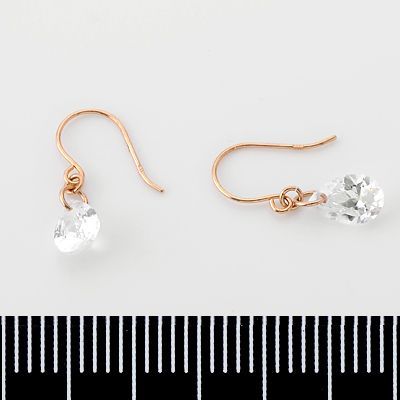 ピンクゴールドフックピアス