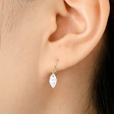 イエローゴールドフックピアス