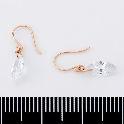 ピンクゴールドフックピアス