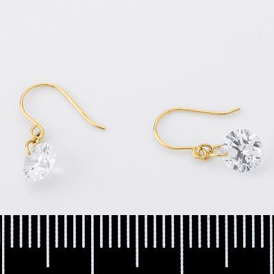 イエローゴールドフックピアス