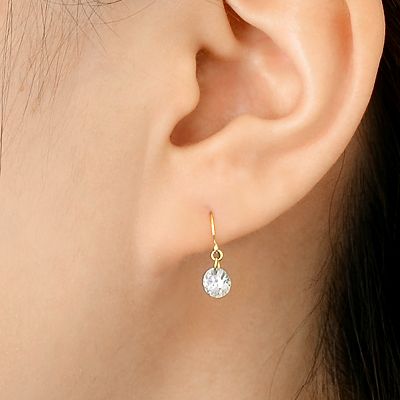 イエローゴールドフックピアス
