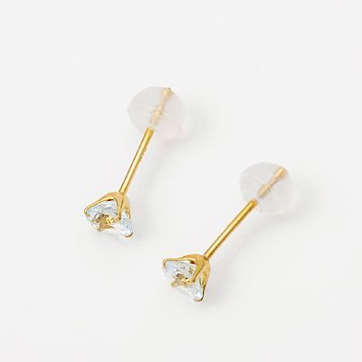 イエローゴールドスタッドピアス