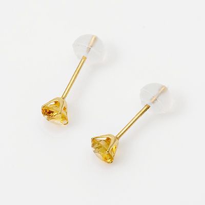 イエローゴールドスタッドピアス