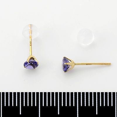 イエローゴールドスタッドピアス