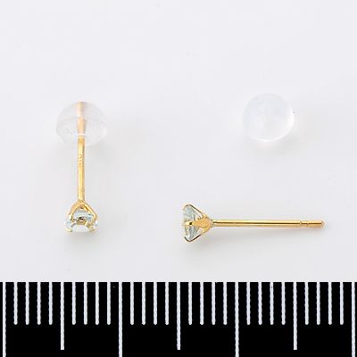 イエローゴールドスタッドピアス