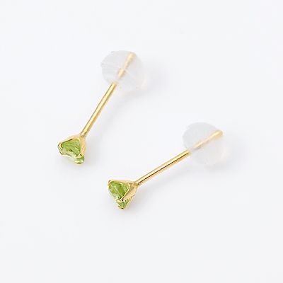 イエローゴールドスタッドピアス