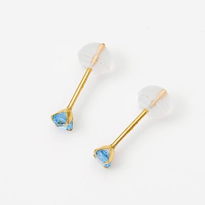 イエローゴールドスタッドピアス