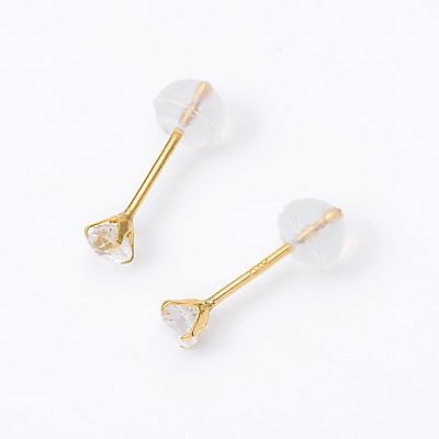 イエローゴールドスタッドピアス