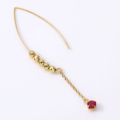 イエローゴールドフックピアス