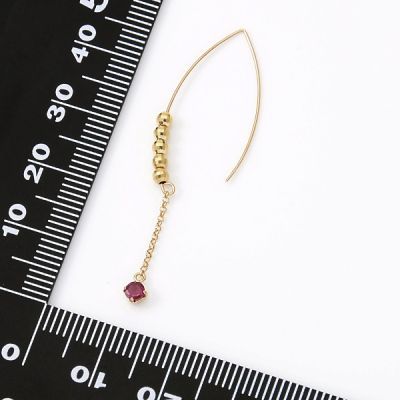 イエローゴールドフックピアス