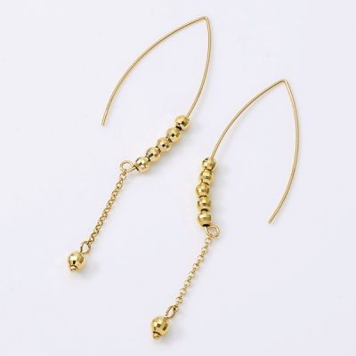 イエローゴールドフックピアス