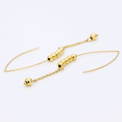 イエローゴールドフックピアス