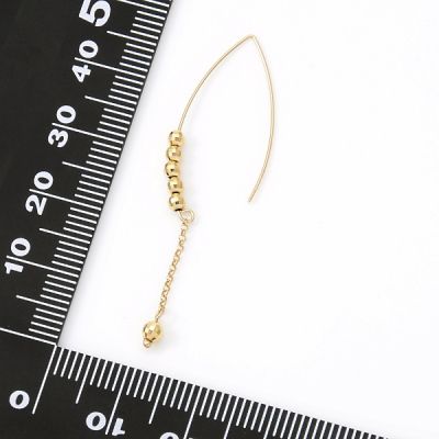 イエローゴールドフックピアス