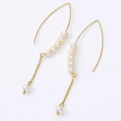 イエローゴールドフックピアス