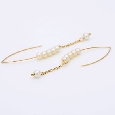 イエローゴールドフックピアス