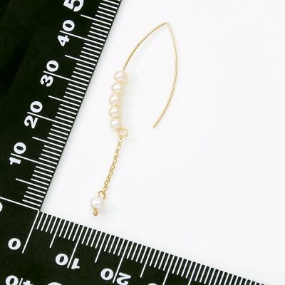 イエローゴールドフックピアス