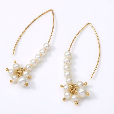 イエローゴールドフックピアス