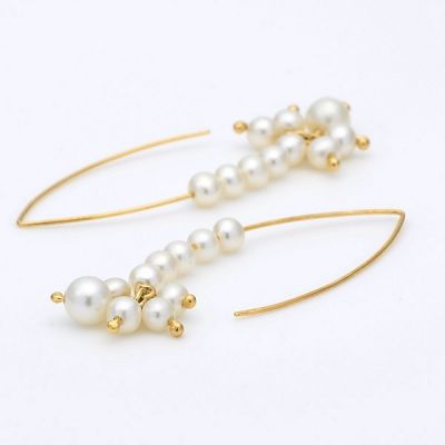 イエローゴールドフックピアス