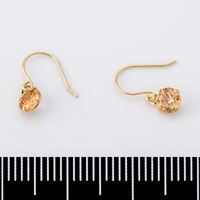 イエローゴールドフックピアス