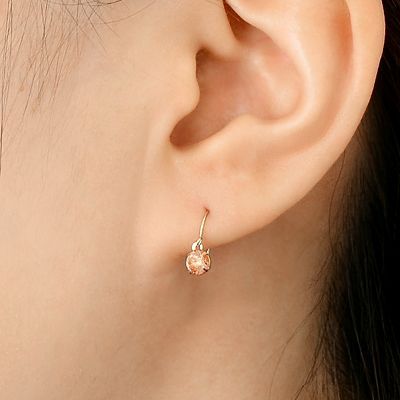 イエローゴールドフックピアス