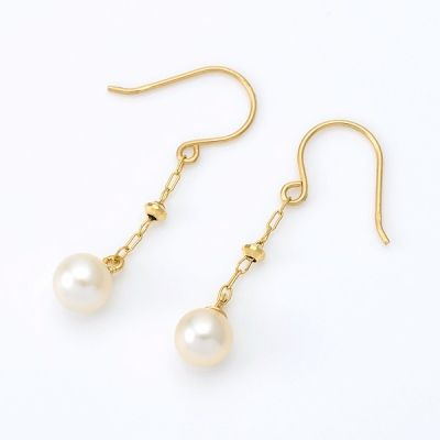 イエローゴールドフックピアス