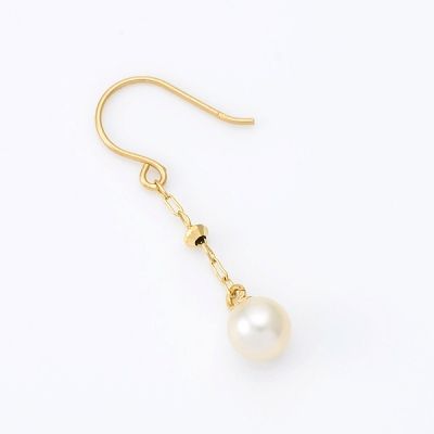 イエローゴールドフックピアス
