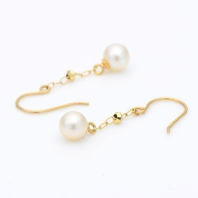 イエローゴールドフックピアス