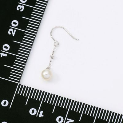 ホワイトゴールドフックピアス