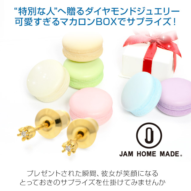 マカロンケース付きブラスピアス