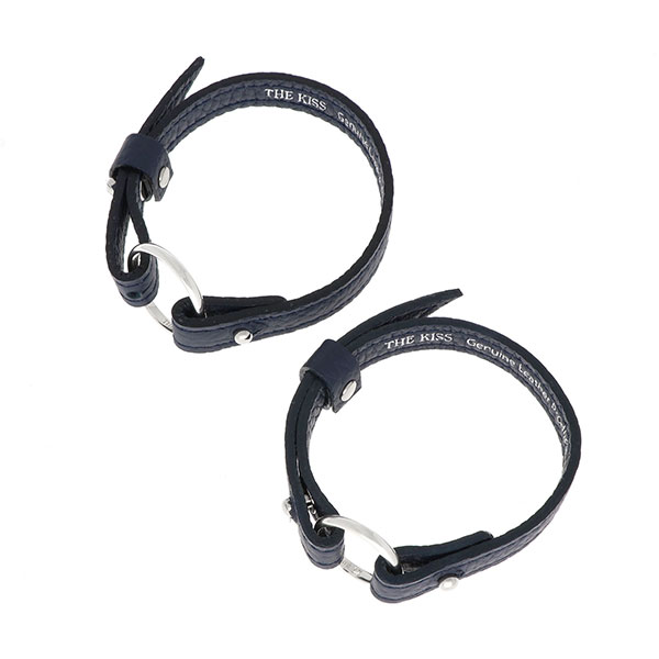 レザーペアブレスレット&シルバーペアリング セット