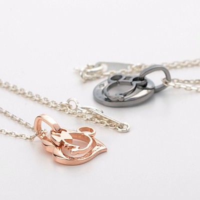 シルバーペアネックレス