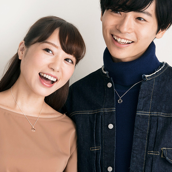 シルバーペアネックレス