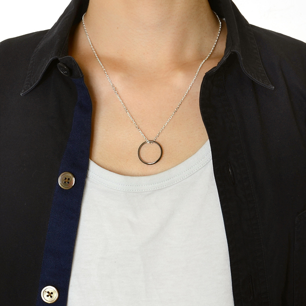 シルバーペアネックレス