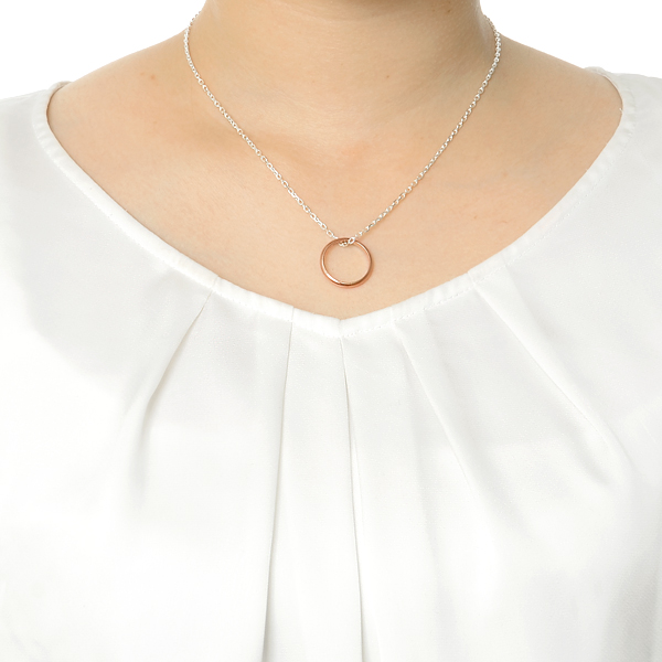 シルバーペアネックレス