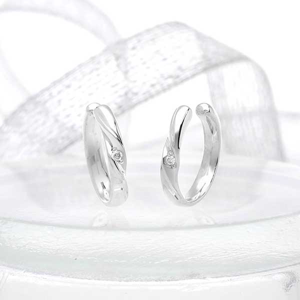 シルバーペアイヤーカフ