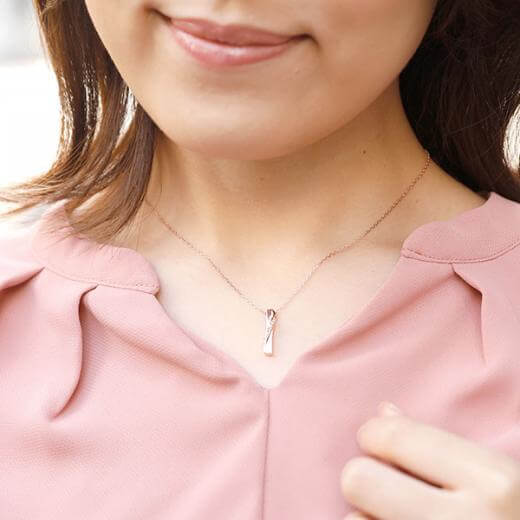 シルバーペアネックレス