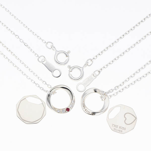 シルバーペアネックレス