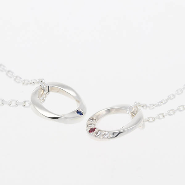 シルバーペアネックレス