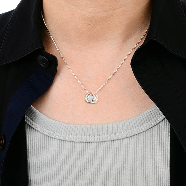 シルバーペアネックレス