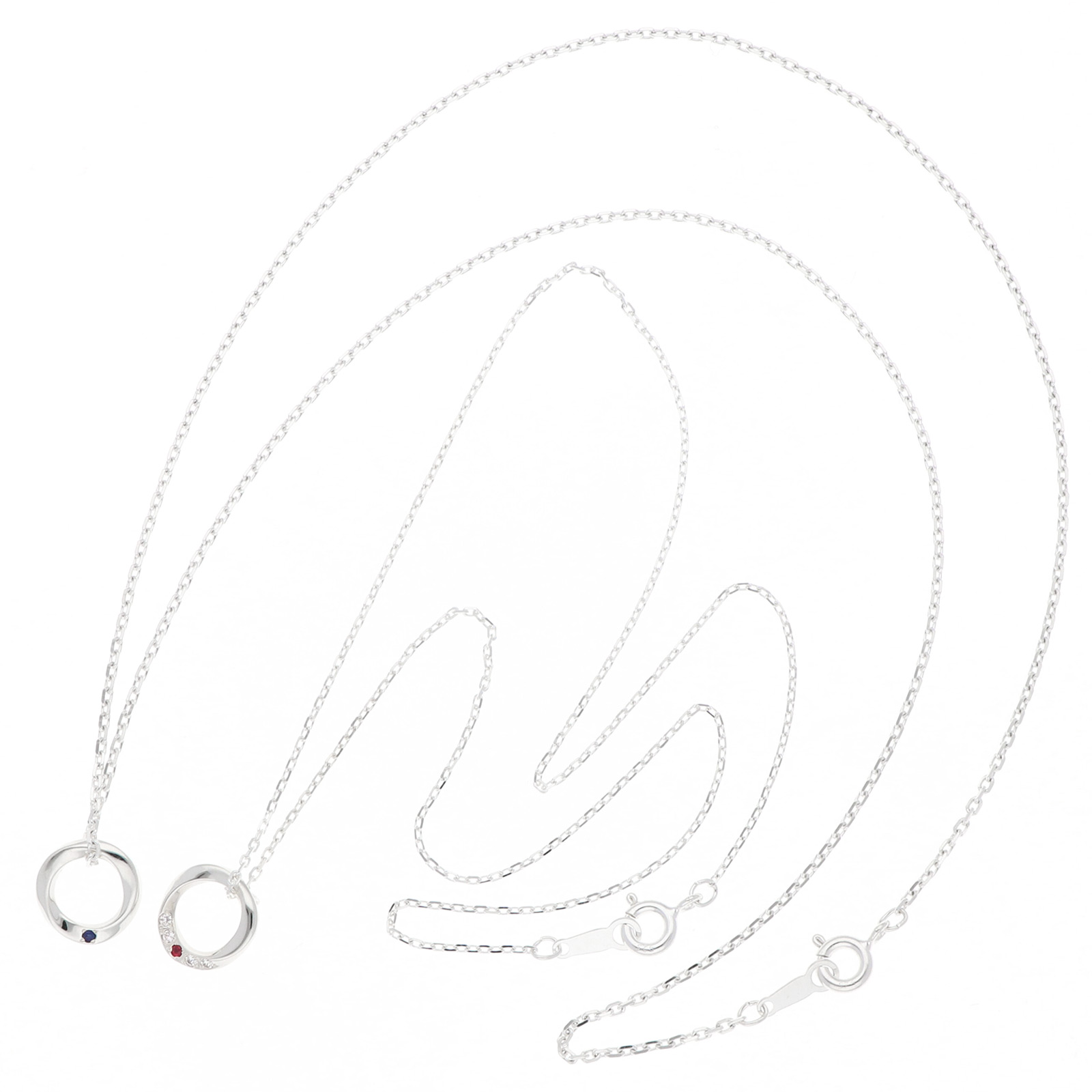 シルバーペアネックレス