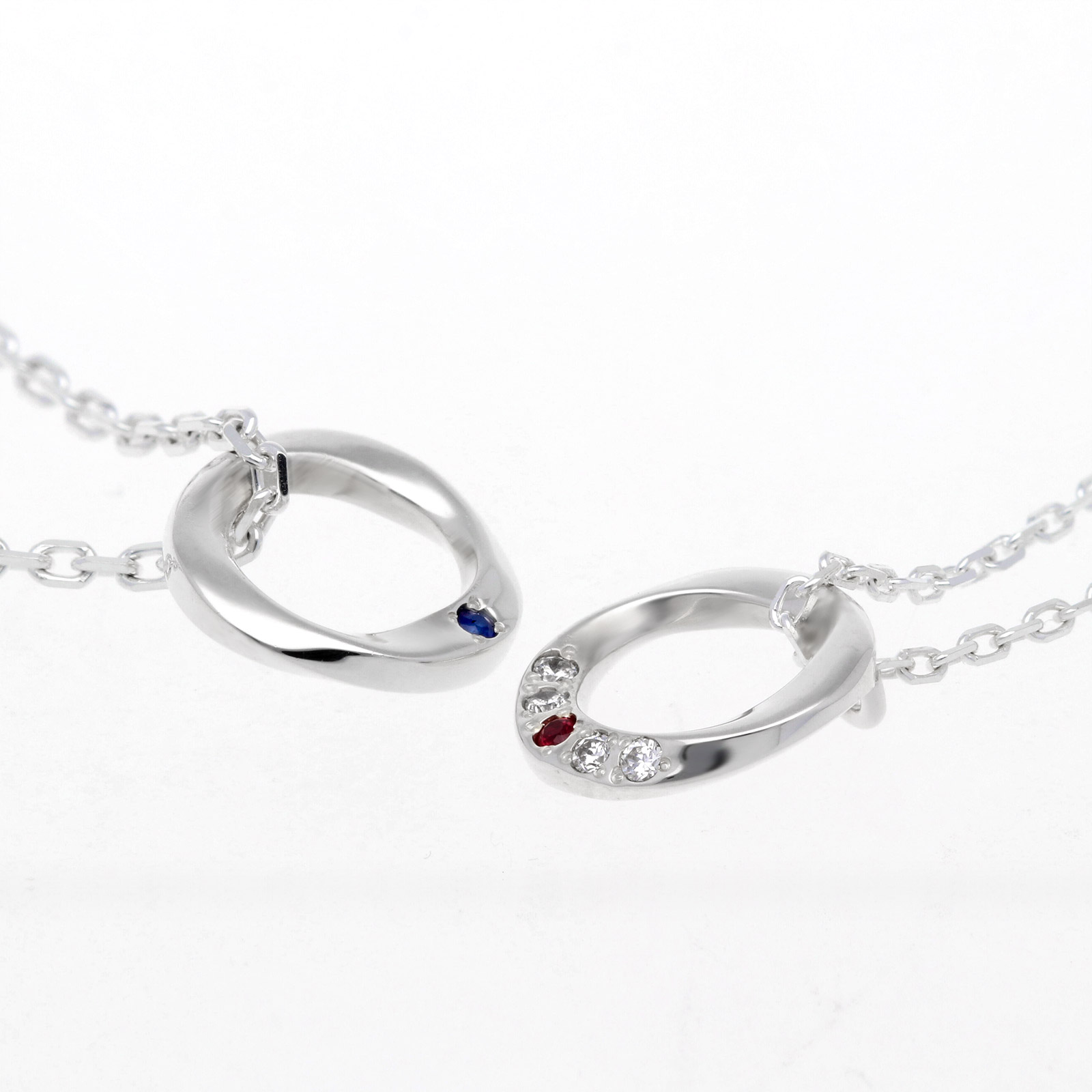 シルバーペアネックレス