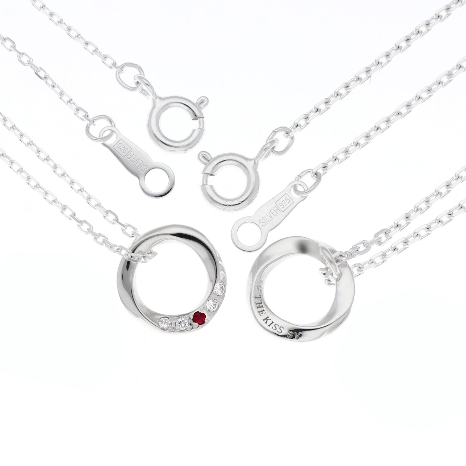 シルバーペアネックレス